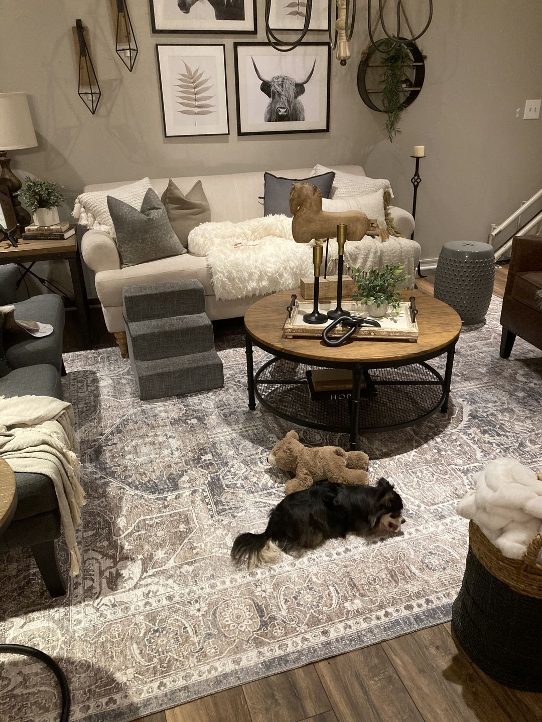Customer photo review of Distressed Vintage Kendra Ash Area Rug