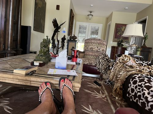 Customer photo review of Silver Lining Flip Flops