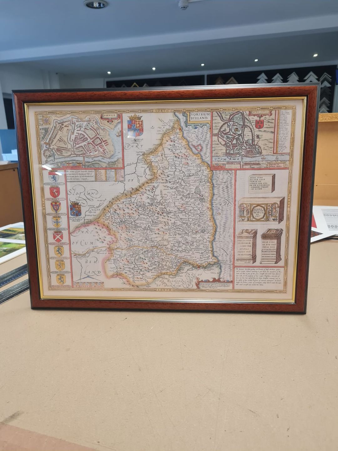 Customer photo review of Personalised Old Map - Make Your Own 1800s and 1900s Ordnance Survey Postcode Map