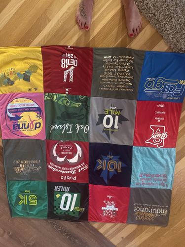 T-shirt quilt from university of minnesota, augustana university by Jeanne from MN