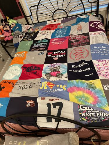 T-shirt quilt from auburn university by Lyza from AL