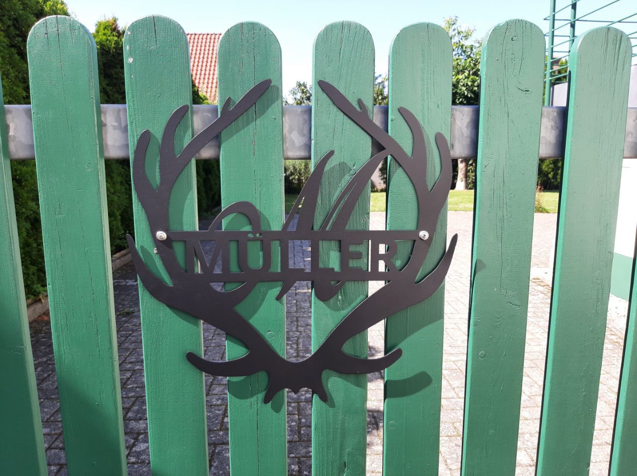 Customer photo review of Monogramm - Hirschgeweih aus edlem Stahl (personalisierbar)
