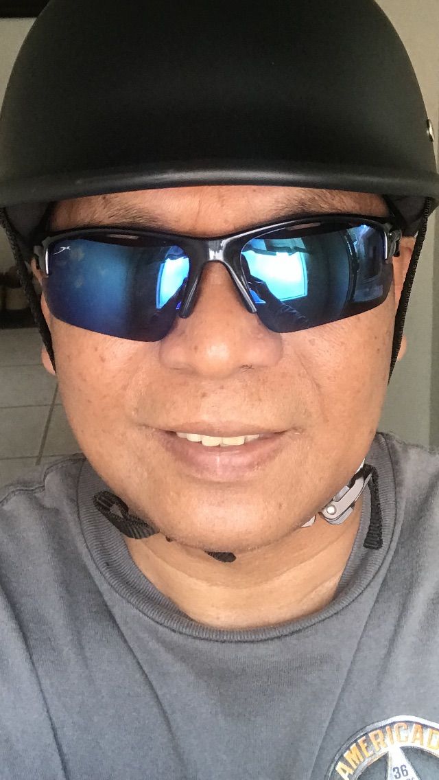 Customer photo review of Smallest Polo SOA  Half Helmet - Matte Black