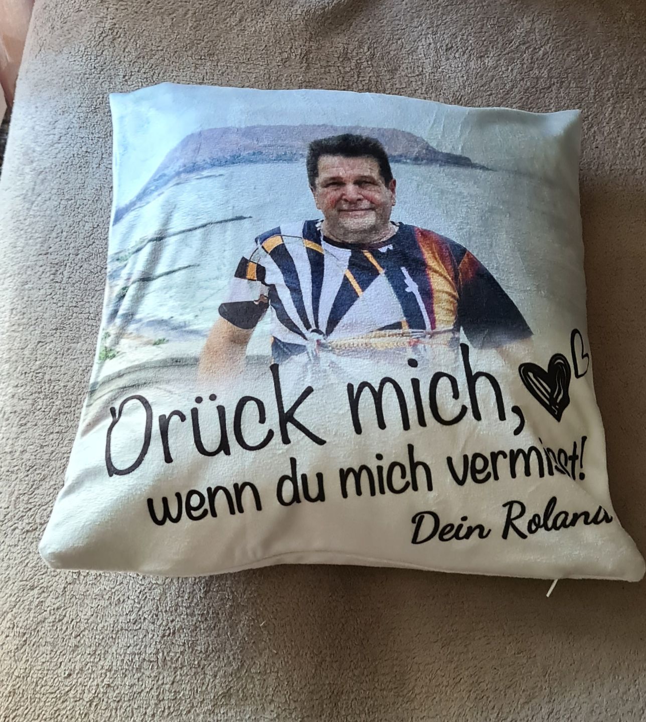 Customer photo review of Wenn du mich vermisst - Paar-Kissen