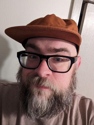 Customer photo review of Big Burnt Orange Unstructured Snapback