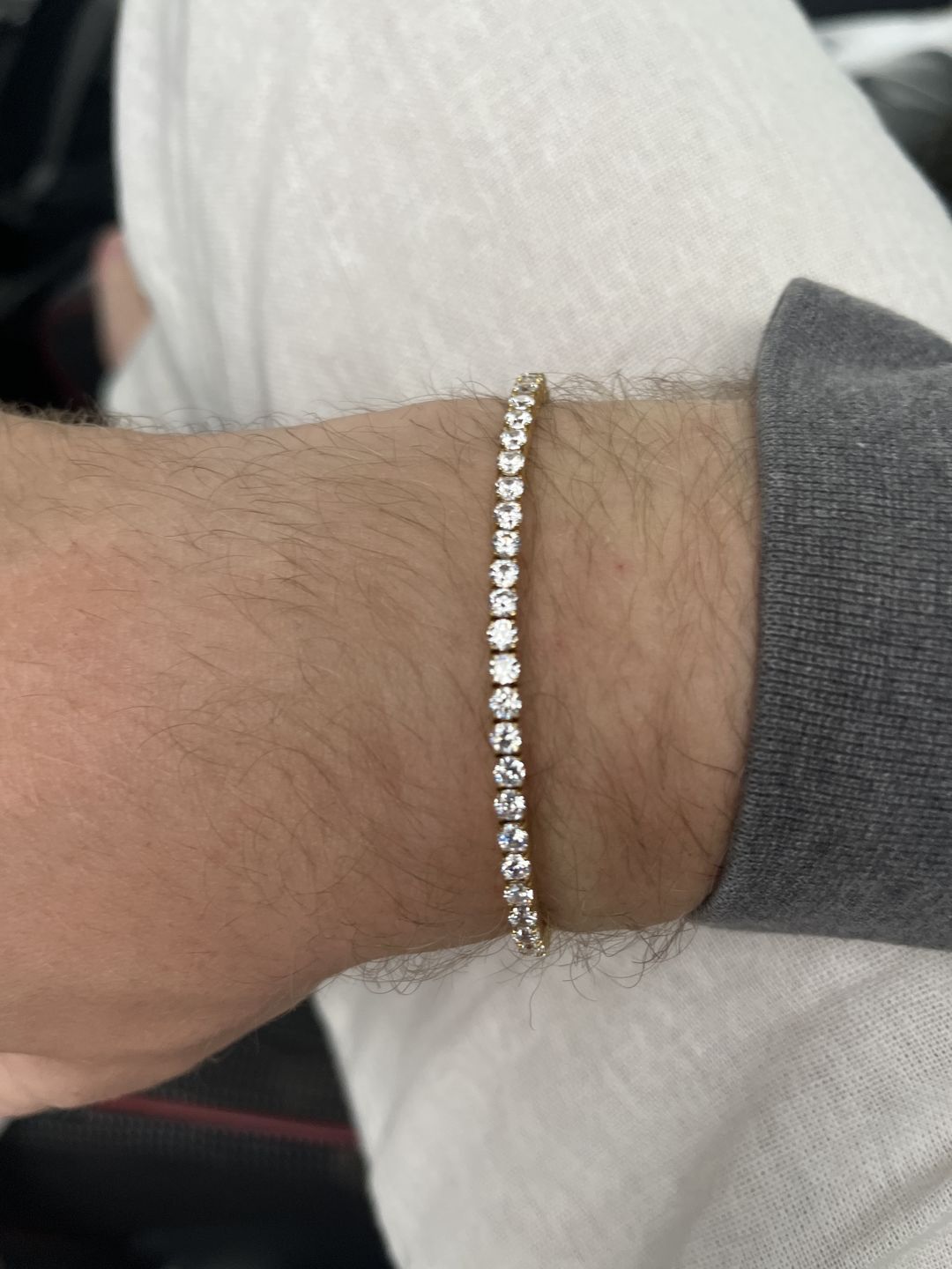 Customer photo review of TENNISBOY BRACELET. - 3MM 18K GOLD