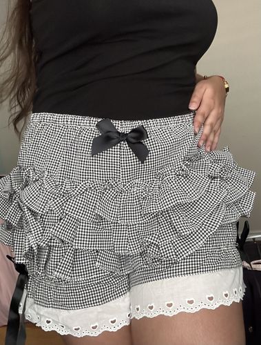 Customer photo review of ANNA Cottage Flared Mini Skirt (Skort)