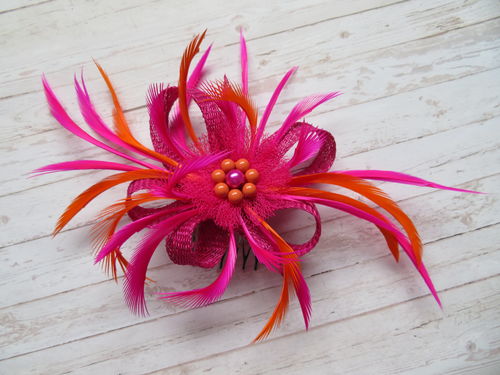 Customer photo review of 10cm goose biot feather fringe craft millinery fascinators wedding hats FR013