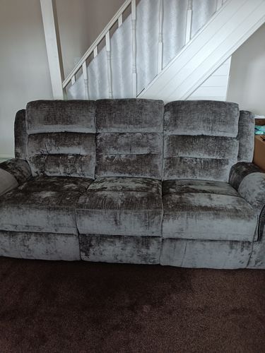 Vera Z. review of Turin 3 Seater Fabric Recliner Sofa image 1 out of 1