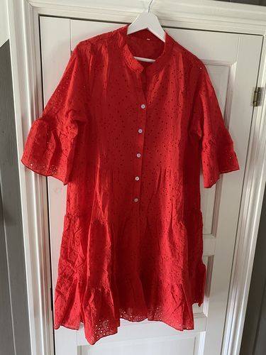 Customer photo review of Luźna sukienka z guzikami