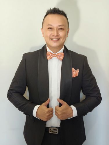 Customer photo review of Single Breasted Tuxedo Blazer - Black Plain (Shawl Collars)