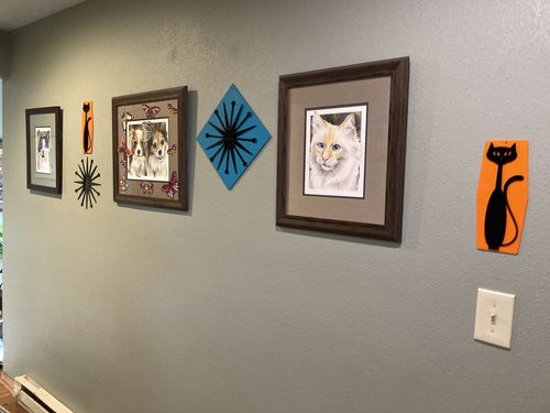 Customer photo review of The Bardot - Mid Century Modern Black Cat Wall Decor - Retro Black Cat