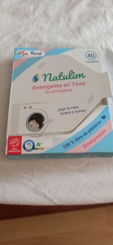 Customer photo review of Eco-Tiras de Detergente 40 lavados Natulim