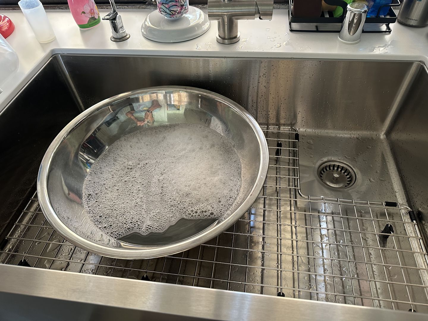 Customer photo review of 33" Stainless Steel Apron Front Sink - 8" Depth - Single Bowl - Offset Drain Right (5AS33R-8)