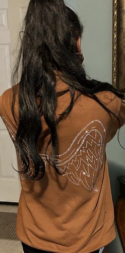 Customer photo review of Brown Rhinestone Full Zip