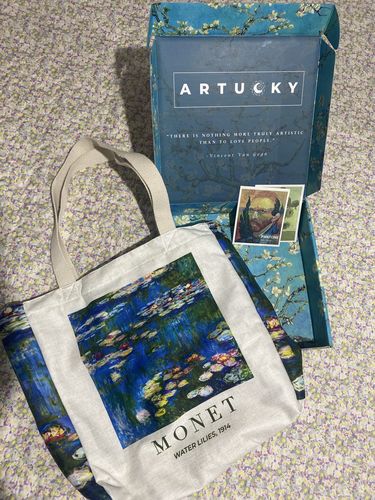 Customer photo review of Water Lilies Painting by Claude Monet Bez Çanta