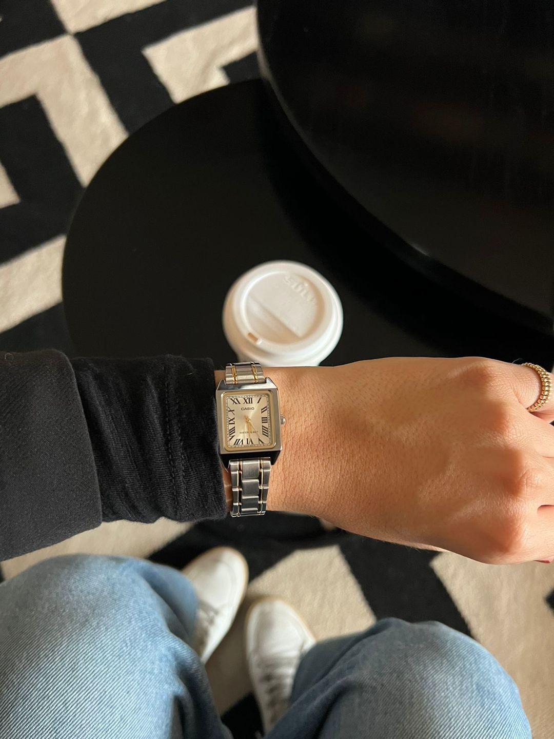 Customer photo review of Reloj Casio Tank Análogo LTP-V007SG-9BUDF Acero Champaña