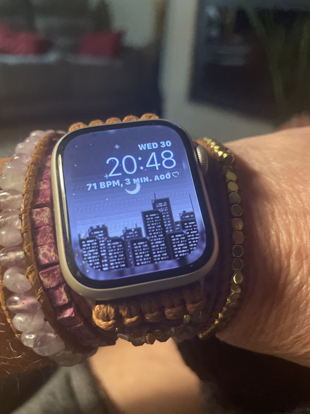 Customer photo review of Purple Jade Magical Apple Watch Strap