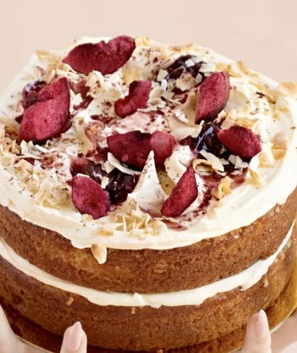 Customer photo review of Cherry, Plum & Coconut Cake