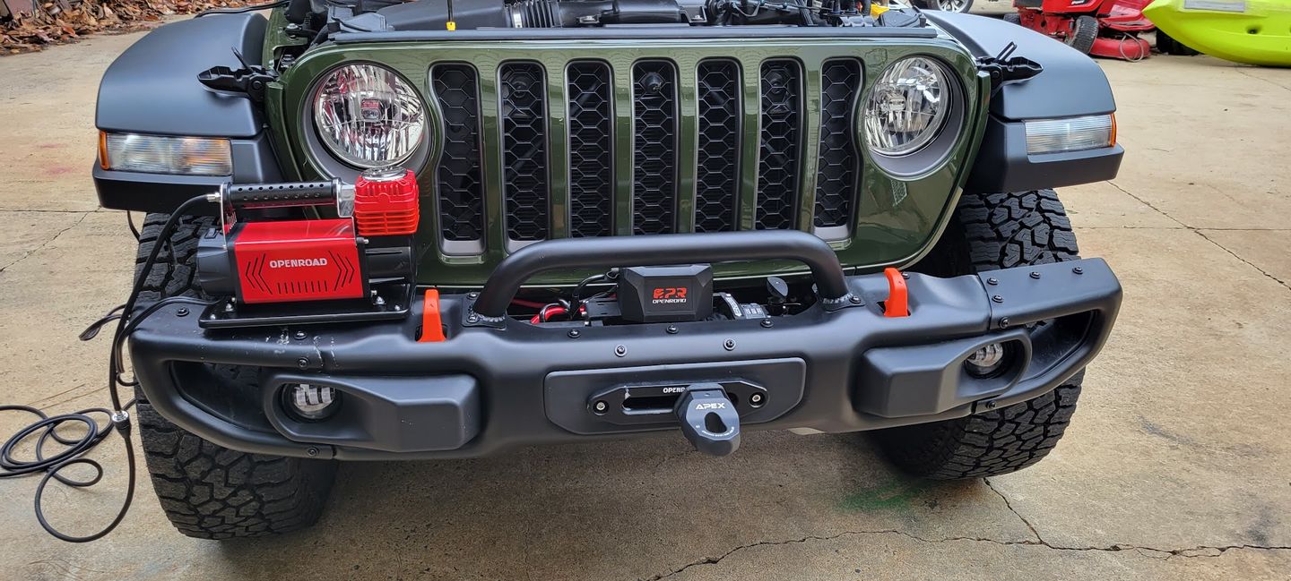 Customer photo review of OPENROAD 13,000 lbs Winch with Synthetic Rope - Panther Series 2s