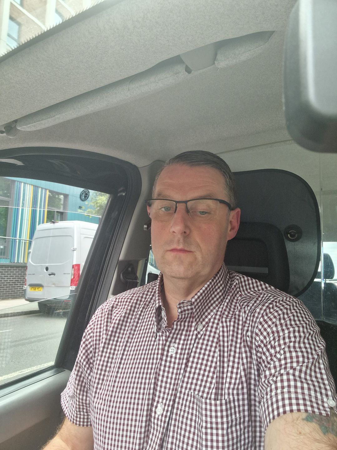 Customer photo review of Short Sleeve Checkered Gingham Shirt - Multiple colours