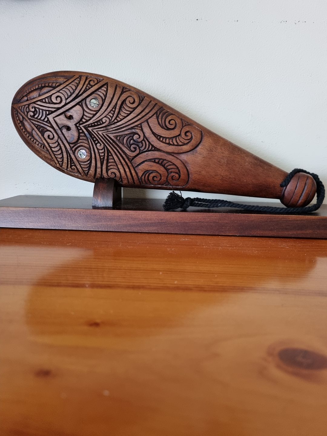 Customer photo review of Mahogany Maori Replica Patu