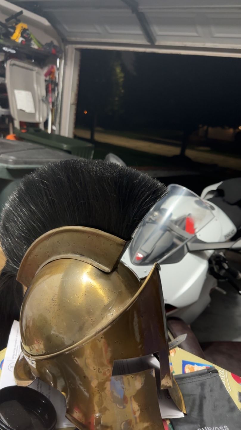 Customer photo review of The Great Spartan king Leonidas Helmet