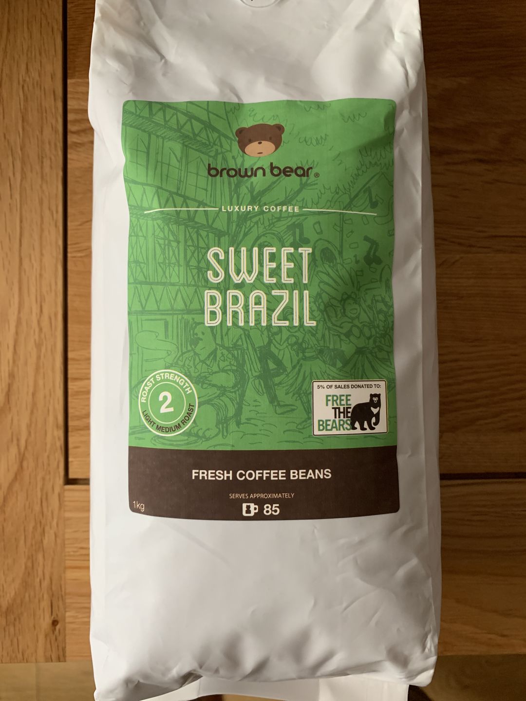 Customer photo review of Medium Light Roast Coffee, Strength 2 | Sweet Brazil