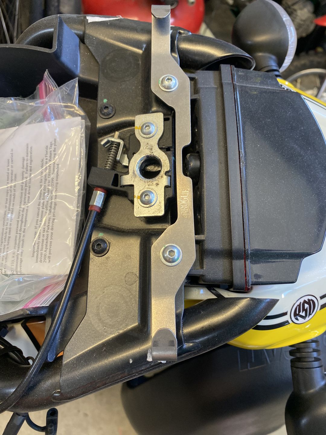 Customer photo review of Ducati Scrambler Helmet Hook (lock)