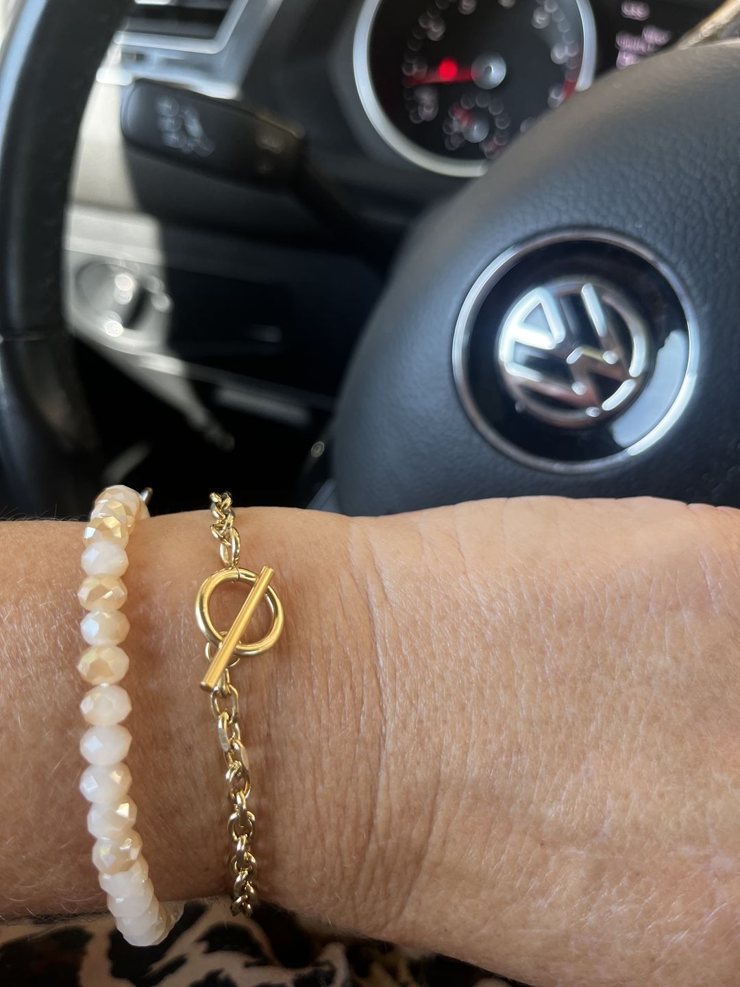 Customer photo review of Cuban T Bar Bracelet
