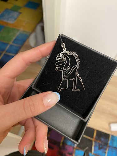 Customer photo review of LOANYA persönliche Kinderzeichnung als Halskette oder Anhänger
