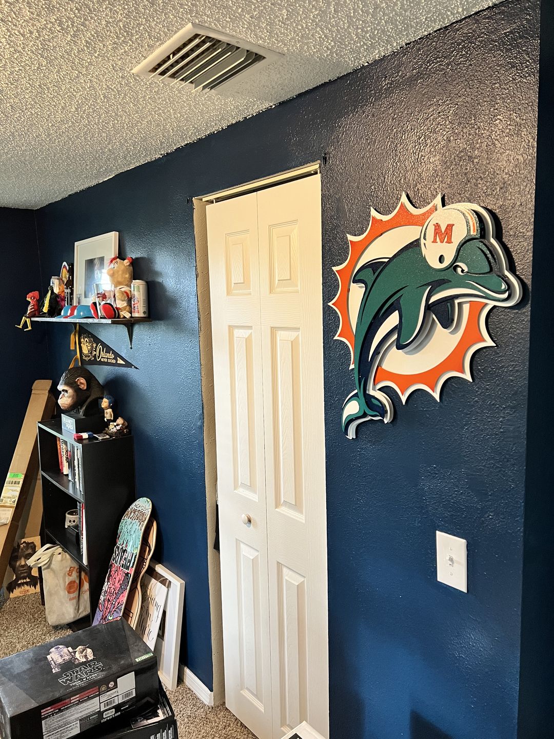 Customer photo review of Miami Dolphins Throwback "1997" 3D Vintage Metal Wall Art