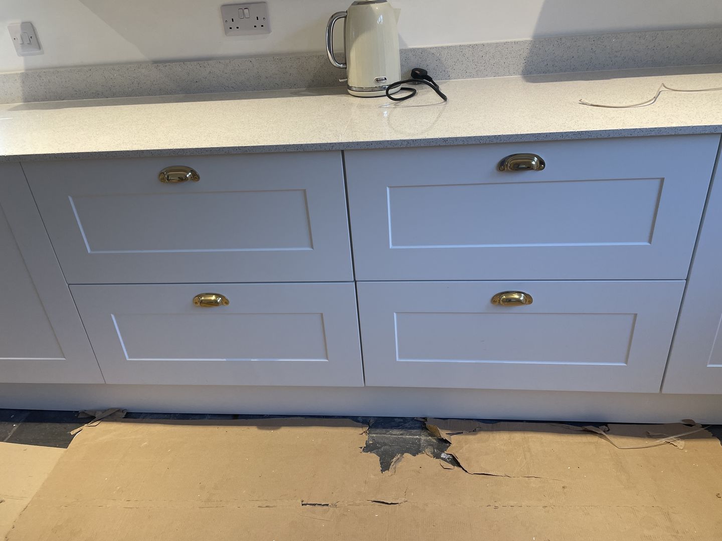 Customer photo review of Classic Polished Brass Cupboard Handles