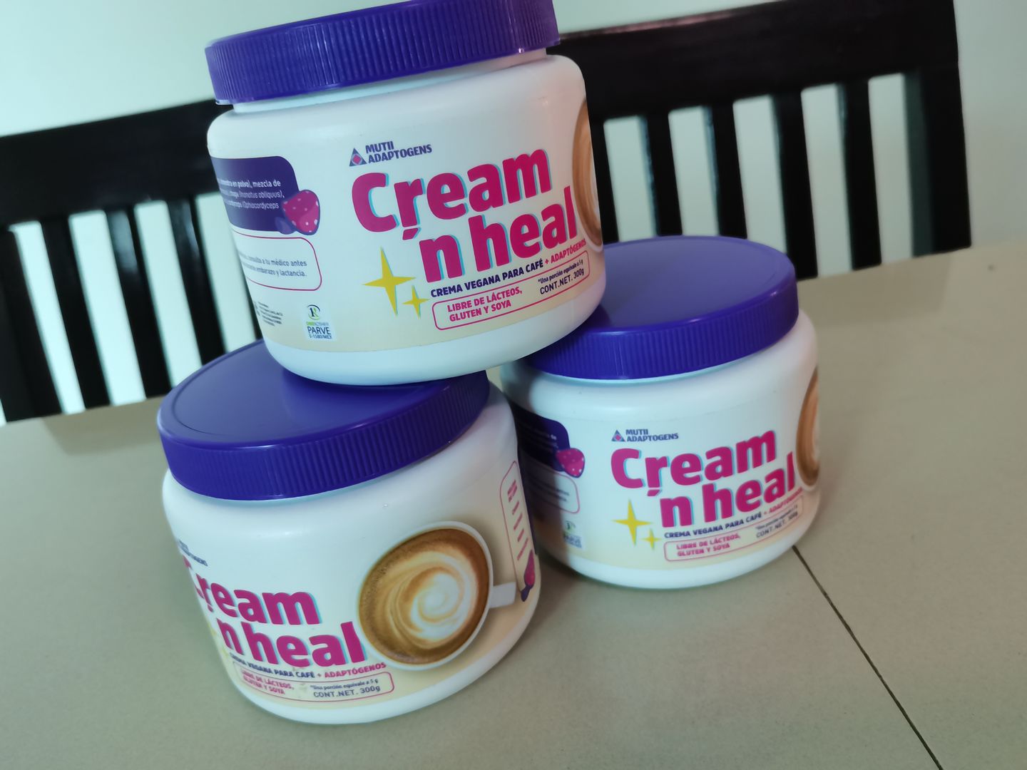 Customer photo review of Cream ‘n heal: Sustituto vegano de crema para café con adaptógenos 300 grs.