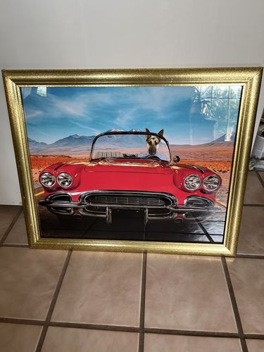 Customer photo review of 'The Classic Paw-Vette' Personalized Pet Poster