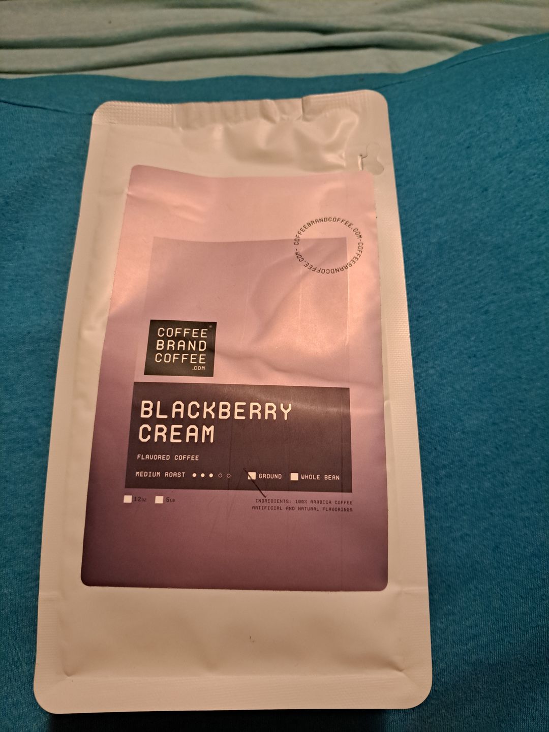 Customer photo review of Blackberry Cream Flavored Coffee