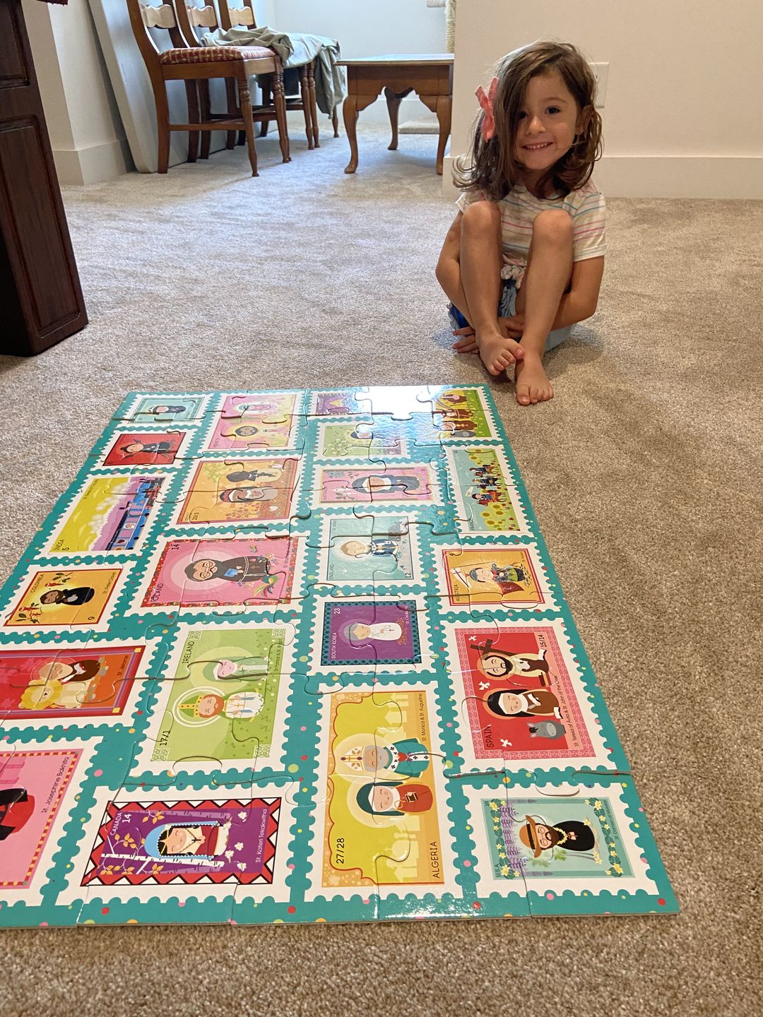 Customer photo review of Saint Stamps Giant Floor Puzzle 24" x 36"