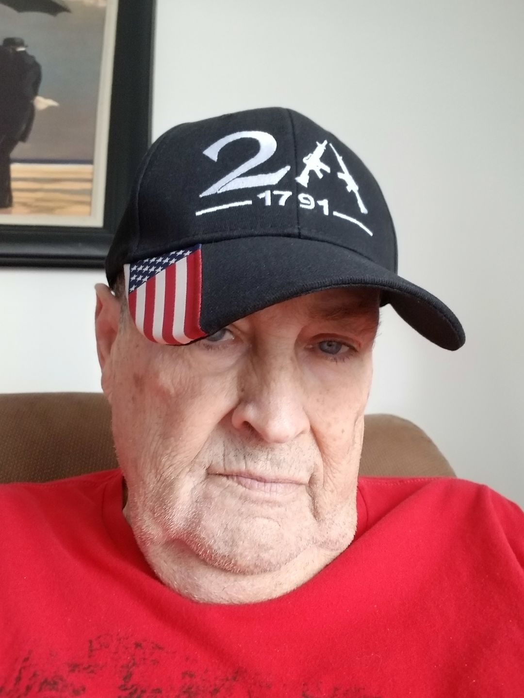 Customer photo review of 2nd Amendment 2A Limited Edition Black Embroidered Hat