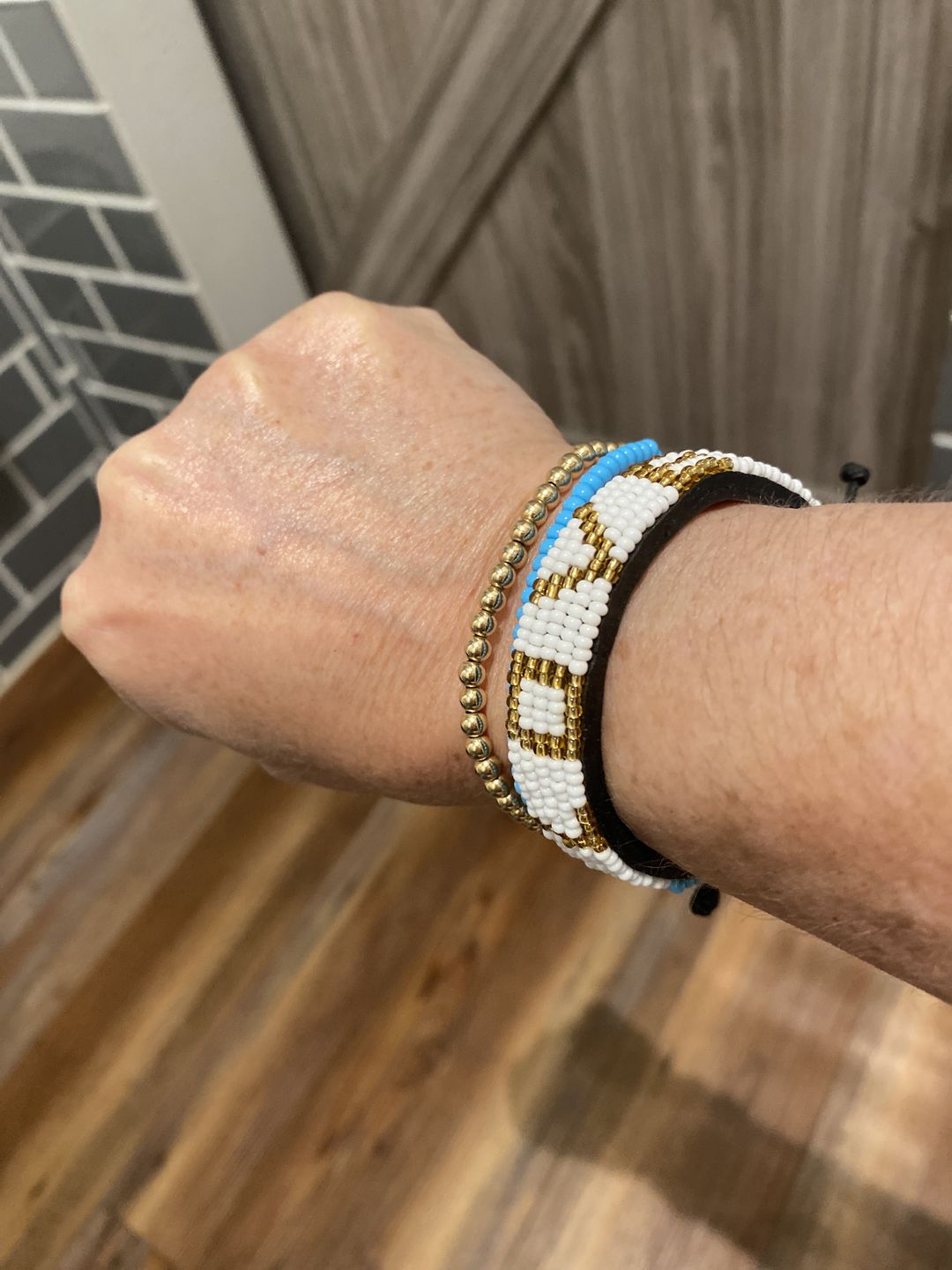 Customer photo review of LOVE Bracelet - White/Gold