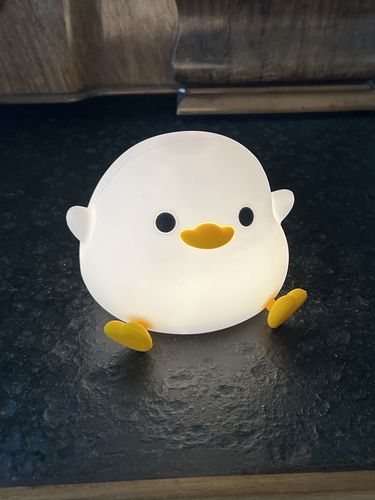 Customer photo review of UNEEDE LED Cute Bean Duck Night Light,Mini Benson Duck Night Light