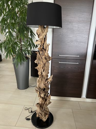 Customer photo review of Stehlampe Treibholz CLEON  | Höhe 165 cm | Lampenschirm Schwarz