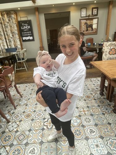 Customer photo review of Daddy & Daddy's Girl College Matching T-Shirts
