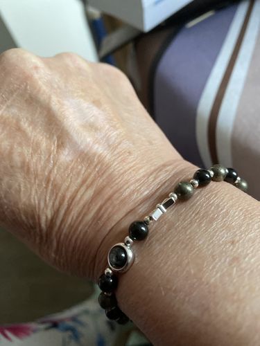 Customer photo review of Bracelet de Chance et Protection en Pyrite & Tourmaline | Argent 925