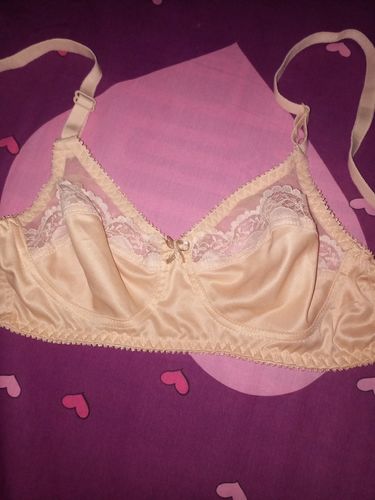 Customer photo review of Lilac - Half Cup Embroidered Mesh Wirefree Non-Padded Bra