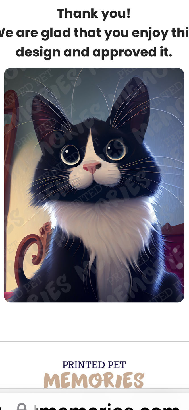 Customer photo review of Custom Pet Portrait