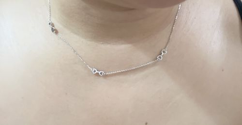 Customer photo review of Miss. Doux Silver Necklace JDRNTYS59ZC
