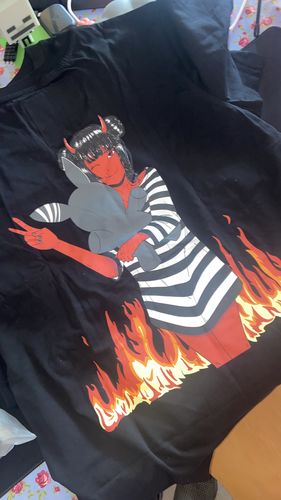 Customer photo review of Escape Tee (Front + Back Print)