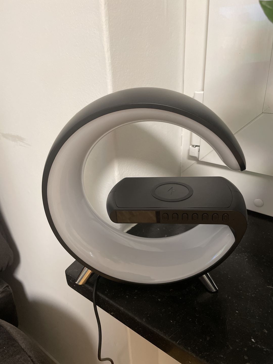 Customer photo review of LitLamp™ 4-in-1 Alarm Clock, Mood Light, Speaker & Wireless Charger