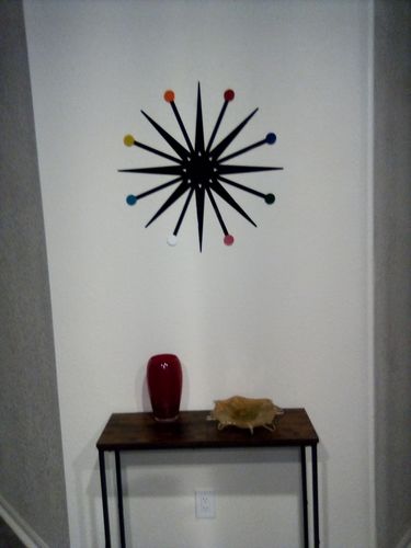 Customer photo review of 24inch black starburst with colored ends