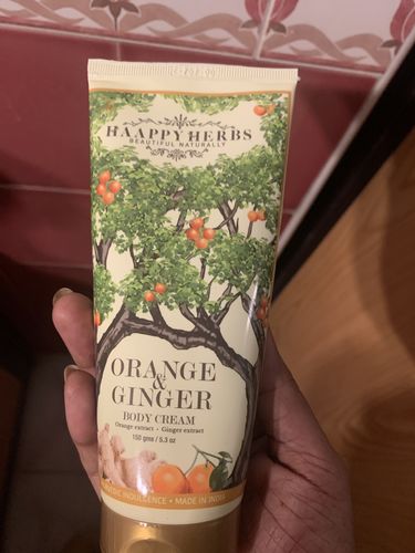 Customer photo review of Orange & Ginger Body Cream 150gm (Stress Relief Therapy)